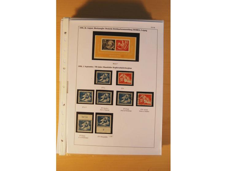 1949/90, postfrische und gestempelte stark spezialisierte Sammlung mit zahlreichen Abarten, Typen, Plattenfehlern und Zusamme