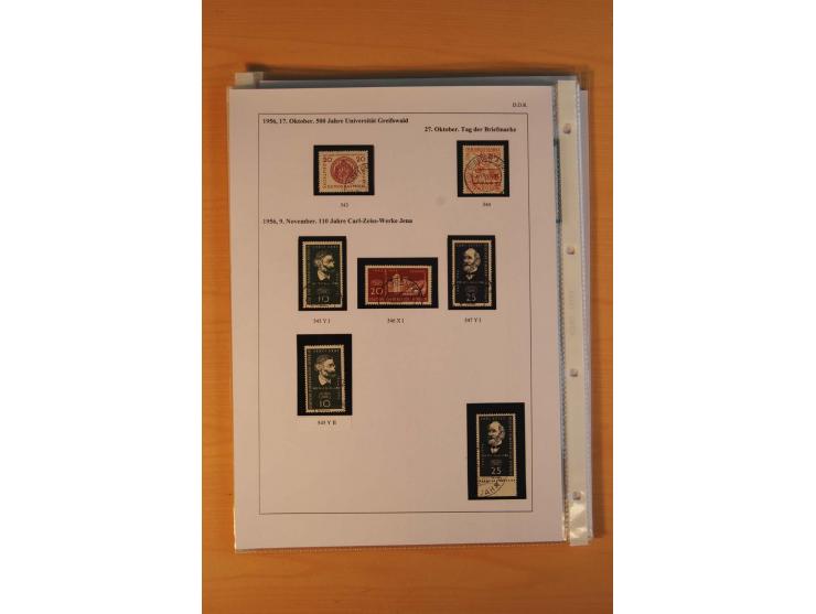 1949/90, postfrische und gestempelte stark spezialisierte Sammlung mit zahlreichen Abarten, Typen, Plattenfehlern und Zusamme
