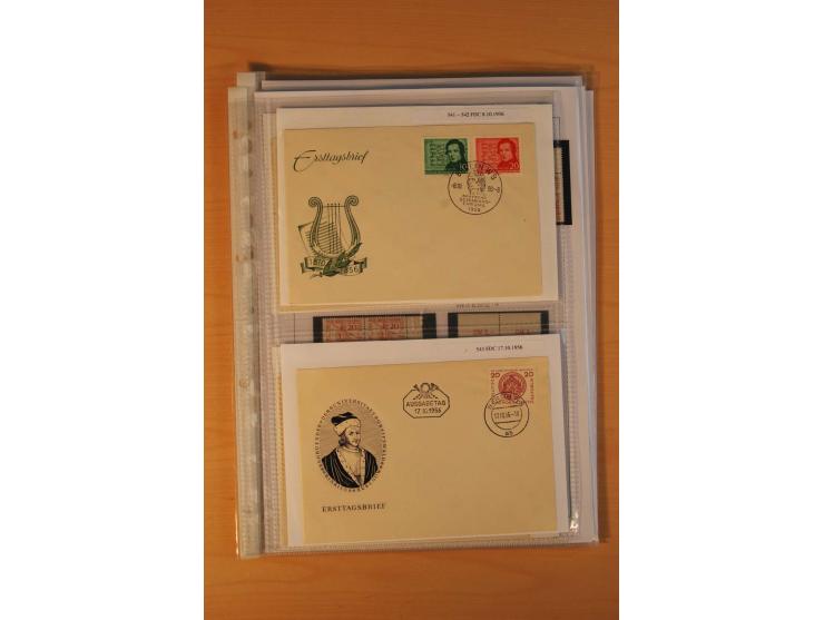 1949/90, postfrische und gestempelte stark spezialisierte Sammlung mit zahlreichen Abarten, Typen, Plattenfehlern und Zusamme