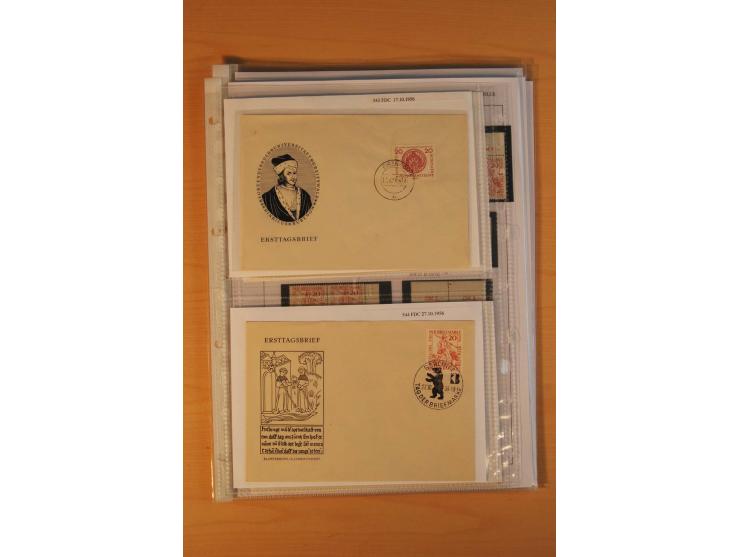 1949/90, postfrische und gestempelte stark spezialisierte Sammlung mit zahlreichen Abarten, Typen, Plattenfehlern und Zusamme