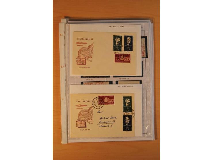 1949/90, postfrische und gestempelte stark spezialisierte Sammlung mit zahlreichen Abarten, Typen, Plattenfehlern und Zusamme