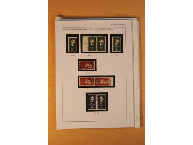 1949/90, postfrische und gestempelte stark spezialisierte Sammlung mit zahlreichen Abarten, Typen, Plattenfehlern und Zusamme