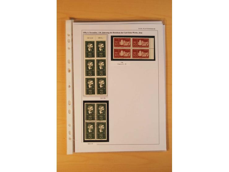 1949/90, postfrische und gestempelte stark spezialisierte Sammlung mit zahlreichen Abarten, Typen, Plattenfehlern und Zusamme