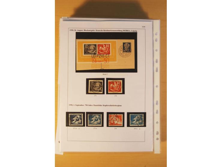1949/90, postfrische und gestempelte stark spezialisierte Sammlung mit zahlreichen Abarten, Typen, Plattenfehlern und Zusamme
