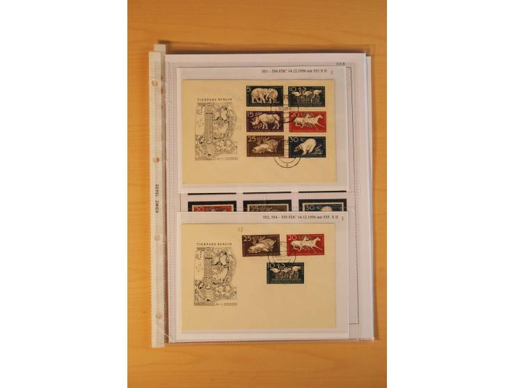 1949/90, postfrische und gestempelte stark spezialisierte Sammlung mit zahlreichen Abarten, Typen, Plattenfehlern und Zusamme