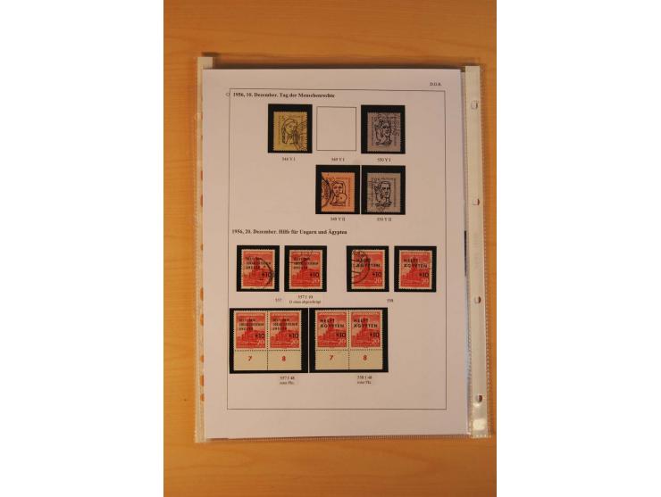 1949/90, postfrische und gestempelte stark spezialisierte Sammlung mit zahlreichen Abarten, Typen, Plattenfehlern und Zusamme