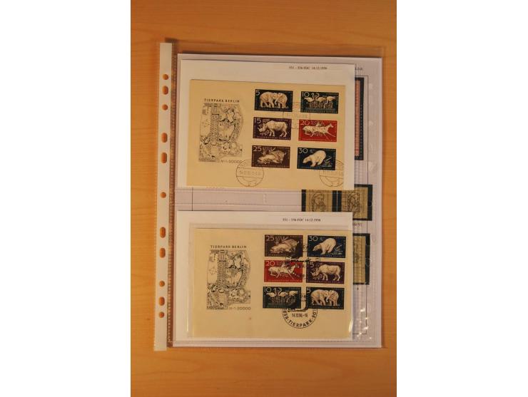 1949/90, postfrische und gestempelte stark spezialisierte Sammlung mit zahlreichen Abarten, Typen, Plattenfehlern und Zusamme