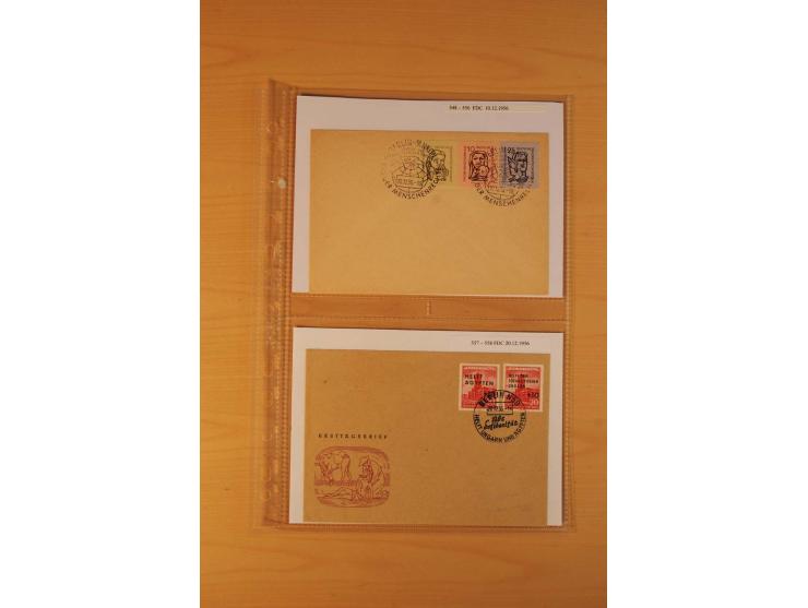 1949/90, postfrische und gestempelte stark spezialisierte Sammlung mit zahlreichen Abarten, Typen, Plattenfehlern und Zusamme