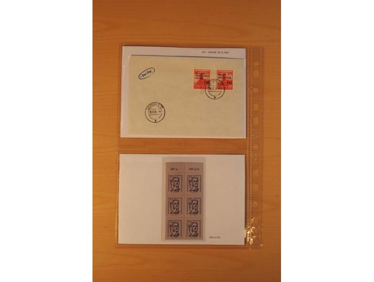 1949/90, postfrische und gestempelte stark spezialisierte Sammlung mit zahlreichen Abarten, Typen, Plattenfehlern und Zusamme