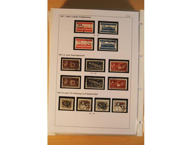 1949/90, postfrische und gestempelte stark spezialisierte Sammlung mit zahlreichen Abarten, Typen, Plattenfehlern und Zusamme