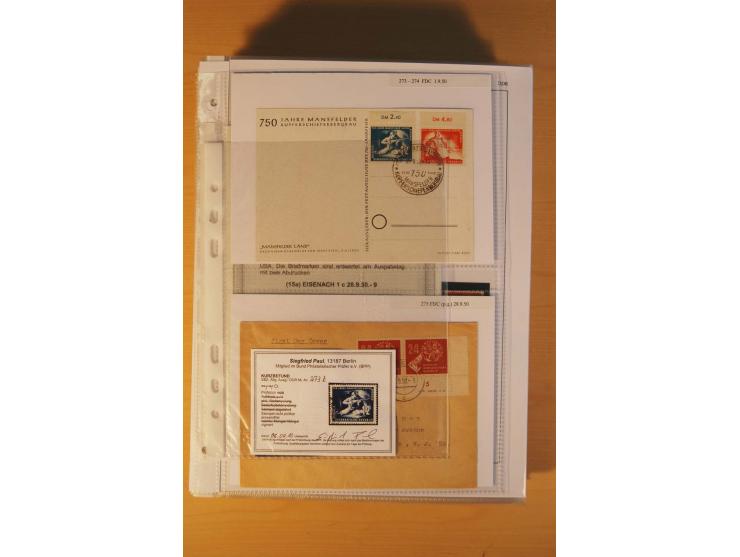 1949/90, postfrische und gestempelte stark spezialisierte Sammlung mit zahlreichen Abarten, Typen, Plattenfehlern und Zusamme