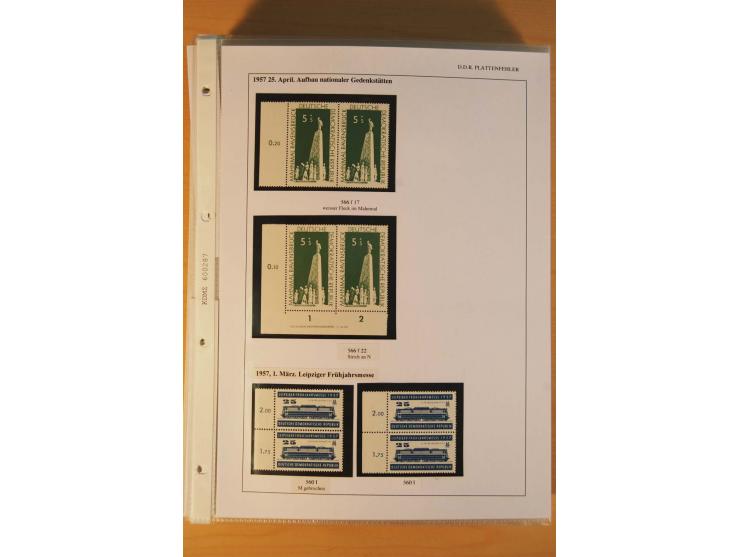 1949/90, postfrische und gestempelte stark spezialisierte Sammlung mit zahlreichen Abarten, Typen, Plattenfehlern und Zusamme
