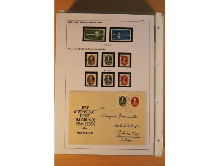 1949/90, postfrische und gestempelte stark spezialisierte Sammlung mit zahlreichen Abarten, Typen, Plattenfehlern und Zusamme