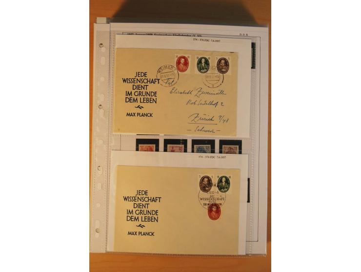 1949/90, postfrische und gestempelte stark spezialisierte Sammlung mit zahlreichen Abarten, Typen, Plattenfehlern und Zusamme