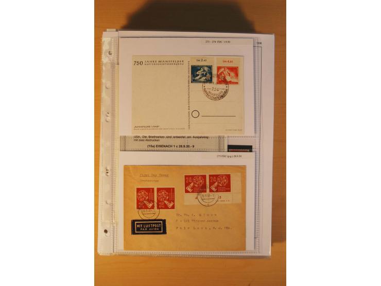 1949/90, postfrische und gestempelte stark spezialisierte Sammlung mit zahlreichen Abarten, Typen, Plattenfehlern und Zusamme
