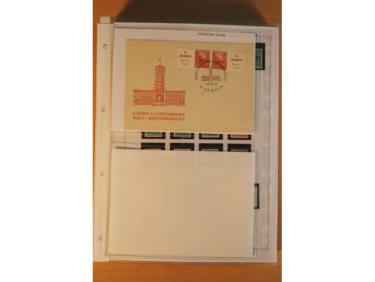 1949/90, postfrische und gestempelte stark spezialisierte Sammlung mit zahlreichen Abarten, Typen, Plattenfehlern und Zusamme
