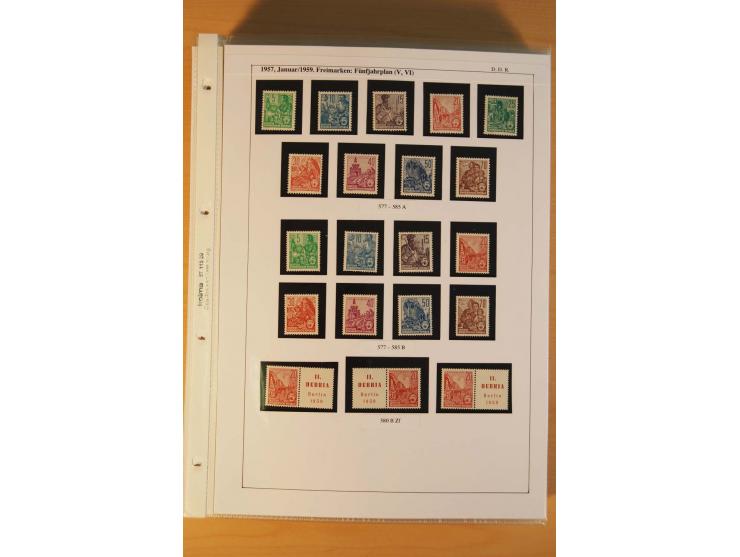 1949/90, postfrische und gestempelte stark spezialisierte Sammlung mit zahlreichen Abarten, Typen, Plattenfehlern und Zusamme