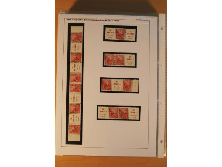1949/90, postfrische und gestempelte stark spezialisierte Sammlung mit zahlreichen Abarten, Typen, Plattenfehlern und Zusamme