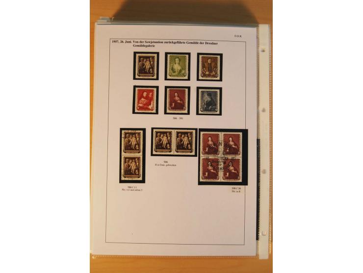 1949/90, postfrische und gestempelte stark spezialisierte Sammlung mit zahlreichen Abarten, Typen, Plattenfehlern und Zusamme