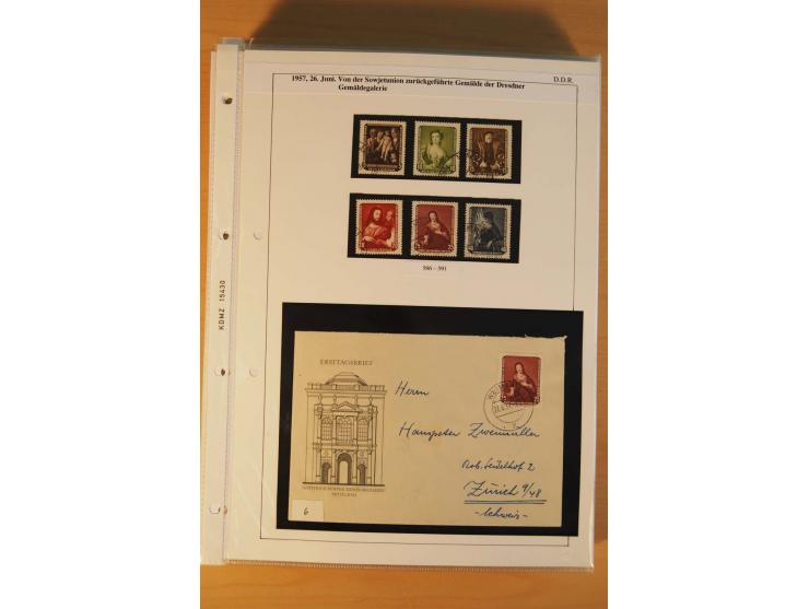 1949/90, postfrische und gestempelte stark spezialisierte Sammlung mit zahlreichen Abarten, Typen, Plattenfehlern und Zusamme