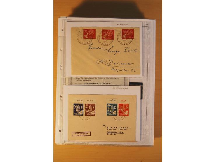 1949/90, postfrische und gestempelte stark spezialisierte Sammlung mit zahlreichen Abarten, Typen, Plattenfehlern und Zusamme