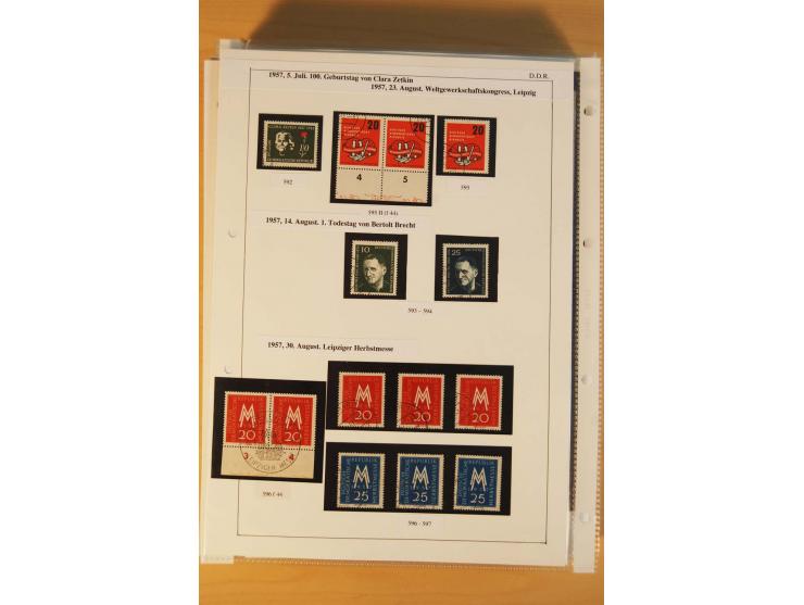 1949/90, postfrische und gestempelte stark spezialisierte Sammlung mit zahlreichen Abarten, Typen, Plattenfehlern und Zusamme