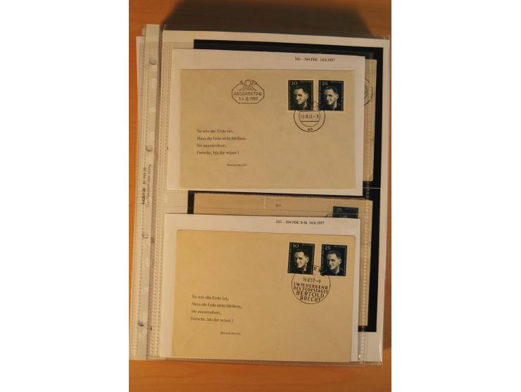 1949/90, postfrische und gestempelte stark spezialisierte Sammlung mit zahlreichen Abarten, Typen, Plattenfehlern und Zusamme