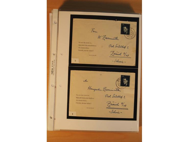 1949/90, postfrische und gestempelte stark spezialisierte Sammlung mit zahlreichen Abarten, Typen, Plattenfehlern und Zusamme