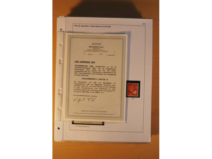 1949/90, postfrische und gestempelte stark spezialisierte Sammlung mit zahlreichen Abarten, Typen, Plattenfehlern und Zusamme