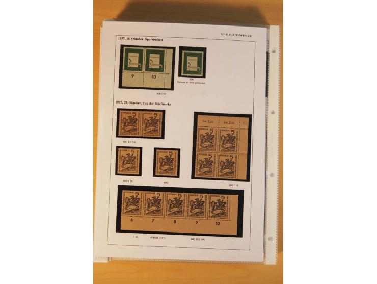 1949/90, postfrische und gestempelte stark spezialisierte Sammlung mit zahlreichen Abarten, Typen, Plattenfehlern und Zusamme