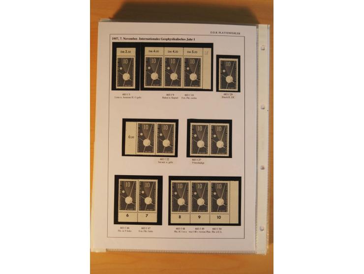 1949/90, postfrische und gestempelte stark spezialisierte Sammlung mit zahlreichen Abarten, Typen, Plattenfehlern und Zusamme