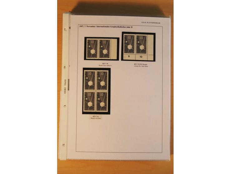 1949/90, postfrische und gestempelte stark spezialisierte Sammlung mit zahlreichen Abarten, Typen, Plattenfehlern und Zusamme