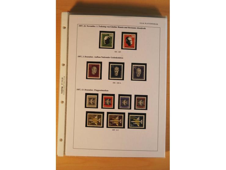 1949/90, postfrische und gestempelte stark spezialisierte Sammlung mit zahlreichen Abarten, Typen, Plattenfehlern und Zusamme