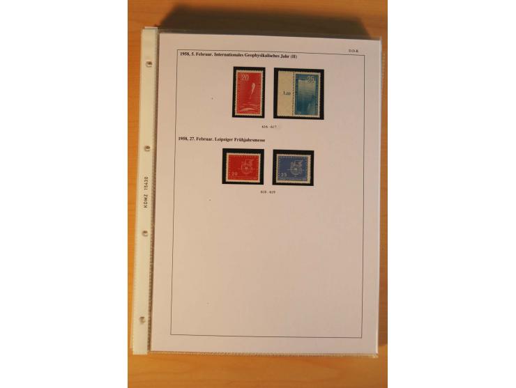 1949/90, postfrische und gestempelte stark spezialisierte Sammlung mit zahlreichen Abarten, Typen, Plattenfehlern und Zusamme