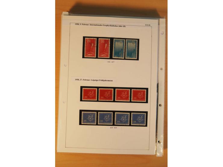 1949/90, postfrische und gestempelte stark spezialisierte Sammlung mit zahlreichen Abarten, Typen, Plattenfehlern und Zusamme