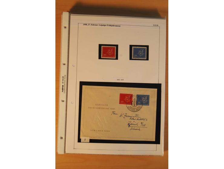1949/90, postfrische und gestempelte stark spezialisierte Sammlung mit zahlreichen Abarten, Typen, Plattenfehlern und Zusamme