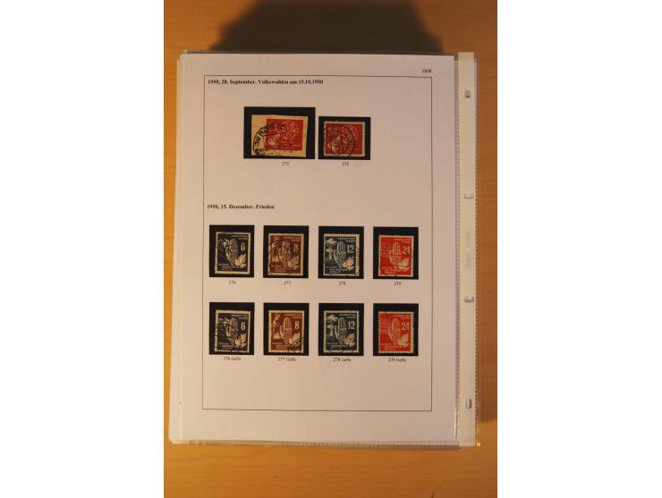 1949/90, postfrische und gestempelte stark spezialisierte Sammlung mit zahlreichen Abarten, Typen, Plattenfehlern und Zusamme