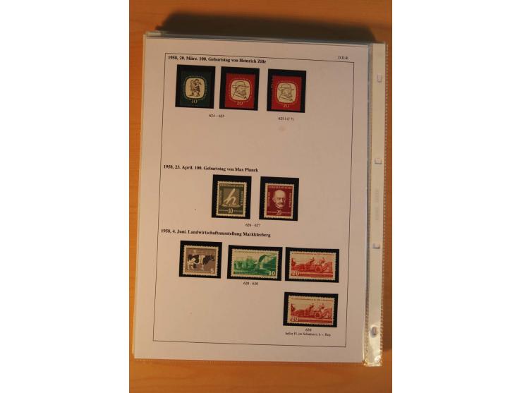 1949/90, postfrische und gestempelte stark spezialisierte Sammlung mit zahlreichen Abarten, Typen, Plattenfehlern und Zusamme