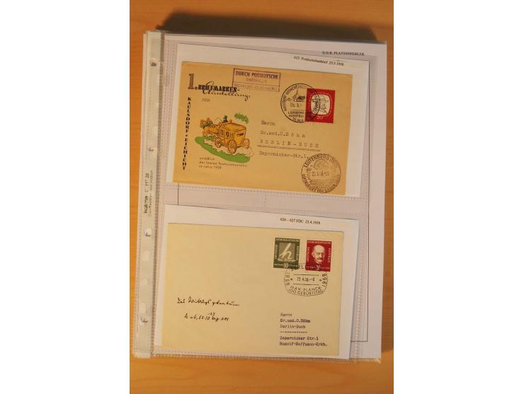 1949/90, postfrische und gestempelte stark spezialisierte Sammlung mit zahlreichen Abarten, Typen, Plattenfehlern und Zusamme