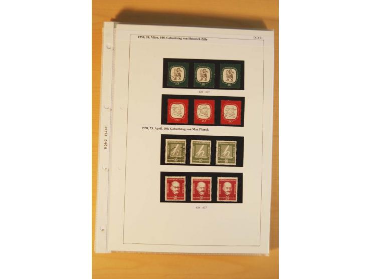 1949/90, postfrische und gestempelte stark spezialisierte Sammlung mit zahlreichen Abarten, Typen, Plattenfehlern und Zusamme