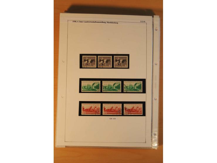 1949/90, postfrische und gestempelte stark spezialisierte Sammlung mit zahlreichen Abarten, Typen, Plattenfehlern und Zusamme