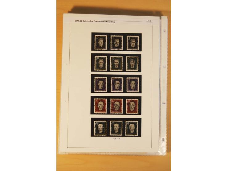 1949/90, postfrische und gestempelte stark spezialisierte Sammlung mit zahlreichen Abarten, Typen, Plattenfehlern und Zusamme