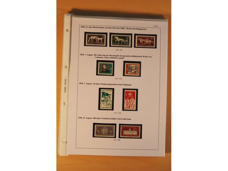 1949/90, postfrische und gestempelte stark spezialisierte Sammlung mit zahlreichen Abarten, Typen, Plattenfehlern und Zusamme