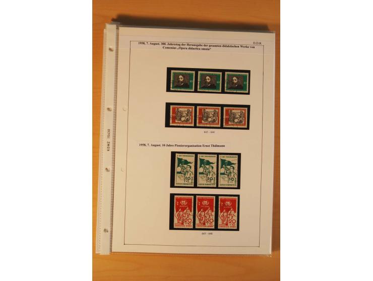 1949/90, postfrische und gestempelte stark spezialisierte Sammlung mit zahlreichen Abarten, Typen, Plattenfehlern und Zusamme