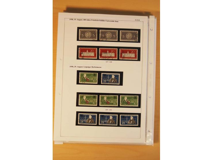 1949/90, postfrische und gestempelte stark spezialisierte Sammlung mit zahlreichen Abarten, Typen, Plattenfehlern und Zusamme