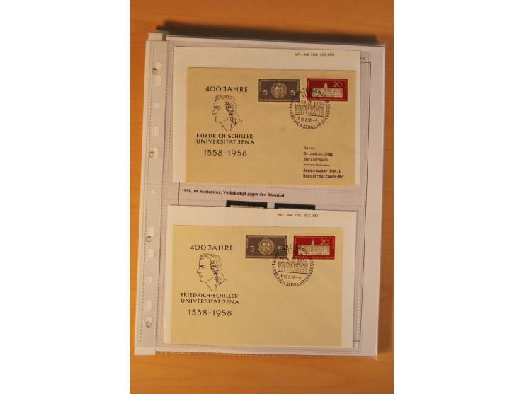 1949/90, postfrische und gestempelte stark spezialisierte Sammlung mit zahlreichen Abarten, Typen, Plattenfehlern und Zusamme