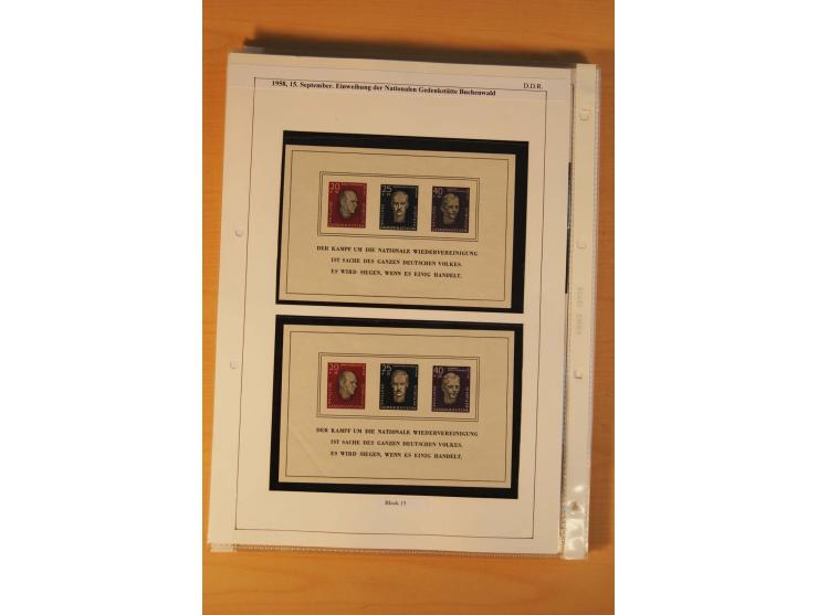 1949/90, postfrische und gestempelte stark spezialisierte Sammlung mit zahlreichen Abarten, Typen, Plattenfehlern und Zusamme