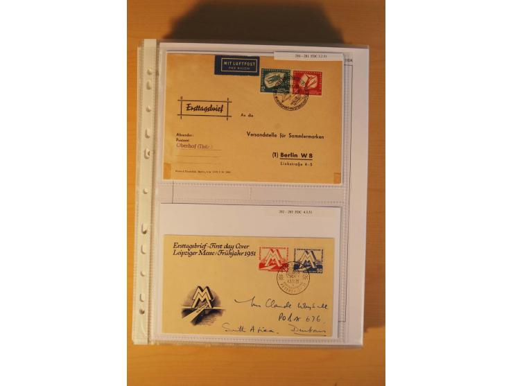 1949/90, postfrische und gestempelte stark spezialisierte Sammlung mit zahlreichen Abarten, Typen, Plattenfehlern und Zusamme