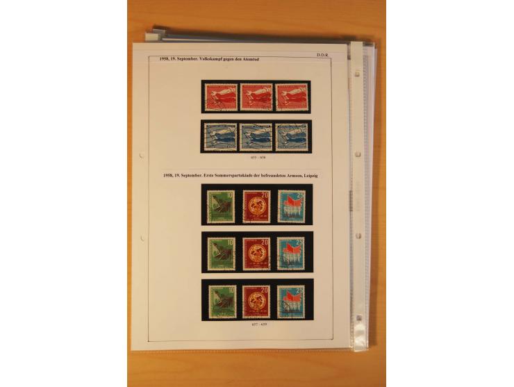 1949/90, postfrische und gestempelte stark spezialisierte Sammlung mit zahlreichen Abarten, Typen, Plattenfehlern und Zusamme