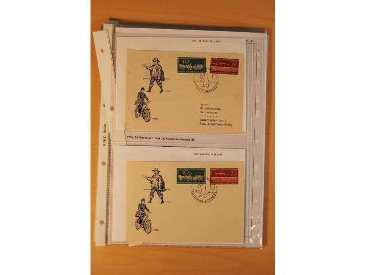 1949/90, postfrische und gestempelte stark spezialisierte Sammlung mit zahlreichen Abarten, Typen, Plattenfehlern und Zusamme